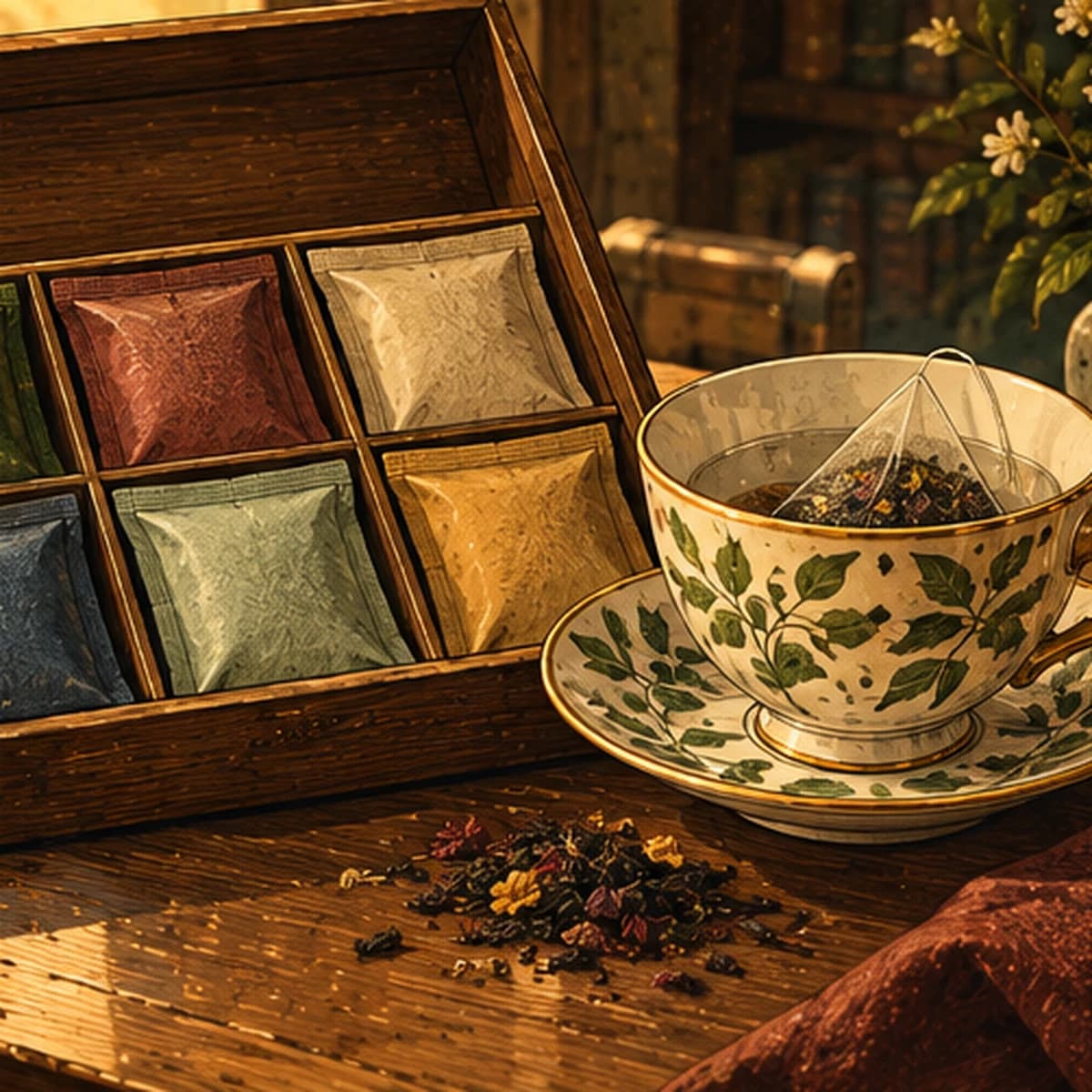 A tea sampler, the category image for samplers on this shelf.